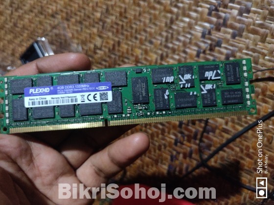 PLEXHD DDR3 1333Mhz ECC Ram 4GB 2pc